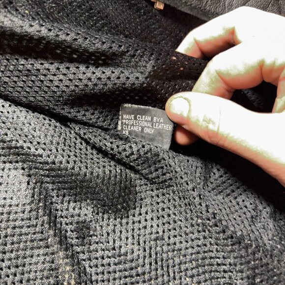 Triumph Mens Leather Motorcycle Jacket With Union Jack Patch Size 42 - Picture 7 of 10